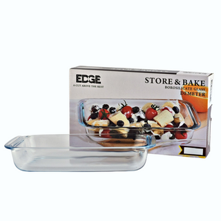 EZ Home Ideas Demeter Glass Rectangle Baking Dish Microwave Safe Food Storage Container