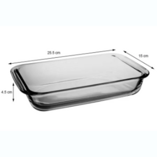 EZ Home Ideas Demeter Glass Rectangle Baking Dish Microwave Safe Food Storage Container