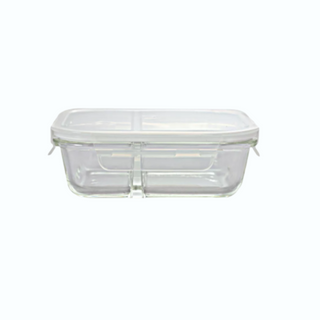 EZ Home Ideas Iris Glass Baking Dish Microwave Safe Leak Proof with Division and Cover