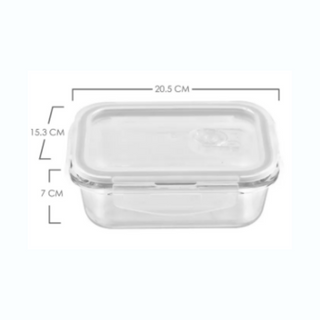 EZ Home Ideas Tyche Glass Rectangle Baking Dish Microwave Safe Leak Proof Glass Food Storage Containers With Cover