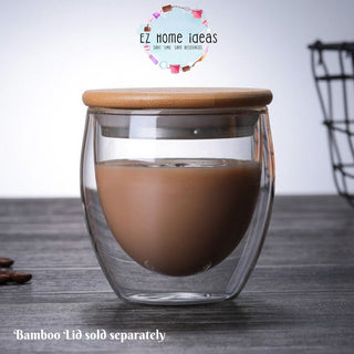 Double Wall Glass w/ optional Bamboo Lid