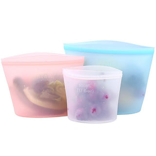 3 pc Set Silicone Storage Bags