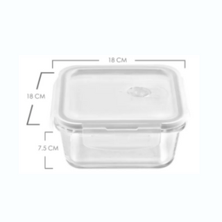 EZ Home Ideas Dia Glass Square Baking Dish Microwave Safe Leak Proof Glass Food Storage Containers With Cover