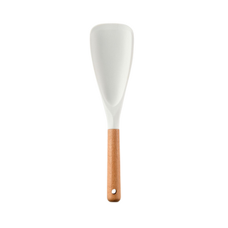 13pc White Silicone + Wooden Kitchen Utensils Set