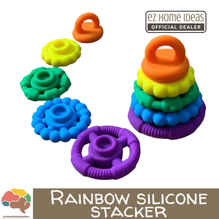 The Growing Brain PH Rainbow Silicone Stacker
