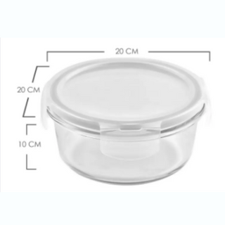 EZ Home Ideas Hestia Glass Round Baking Dish Microwave Safe Leak Proof Glass Food Storage Containers with Cover