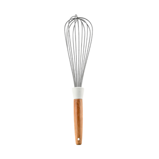 13pc White Silicone + Wooden Kitchen Utensils Set