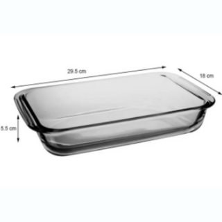 EZ Home Ideas Demeter Glass Rectangle Baking Dish Microwave Safe Food Storage Container