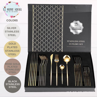 24 pcs Stainless Steel Flatware/Dining Utensils Set