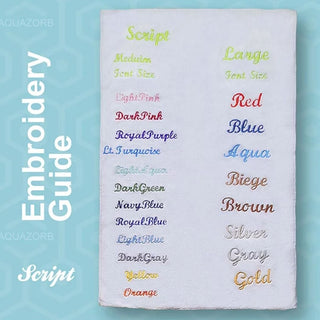 Personalize Aquazorb Towel Embroidery Service