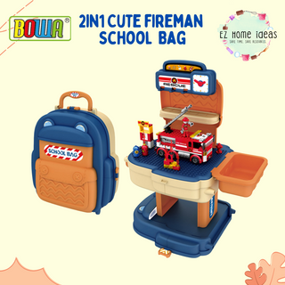 BOWA 2 in 1 Cute Fireman School Bag 3+