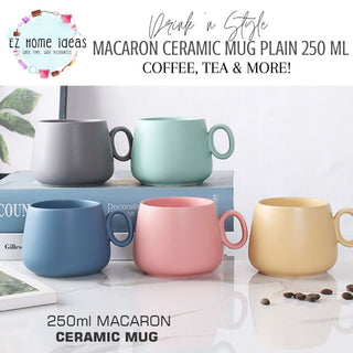 Macaron Ceramic Mug Plain 250ml