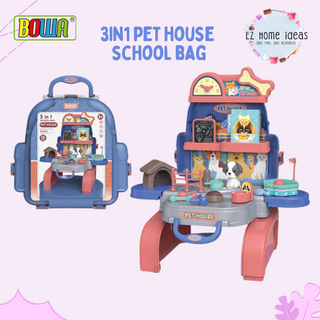 BOWA 3 in 1 Pet House School Bag 3+