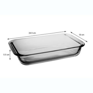 EZ Home Ideas Demeter Glass Rectangle Baking Dish Microwave Safe Food Storage Container