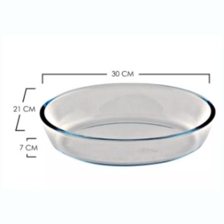 EZ Home Ideas Artemis Glass Oval Baking Dish Microwave Safe Glass Food Storage Container