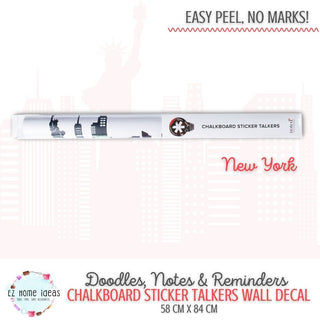 Chalkboard Sticker Talkers Wall Decal - Cities Collection