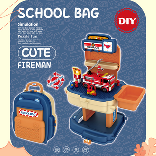 BOWA 2 in 1 Cute Fireman School Bag 3+