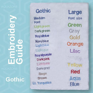 Personalize Aquazorb Towel Embroidery Service