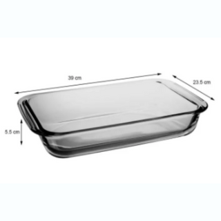 EZ Home Ideas Demeter Glass Rectangle Baking Dish Microwave Safe Food Storage Container