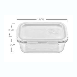 EZ Home Ideas Tyche Glass Rectangle Baking Dish Microwave Safe Leak Proof Glass Food Storage Containers With Cover