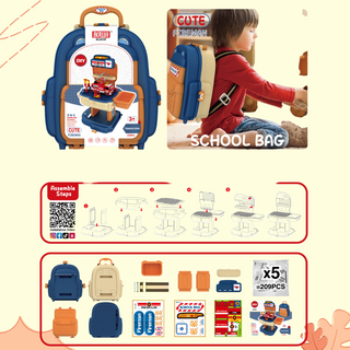 BOWA 2 in 1 Cute Fireman School Bag 3+