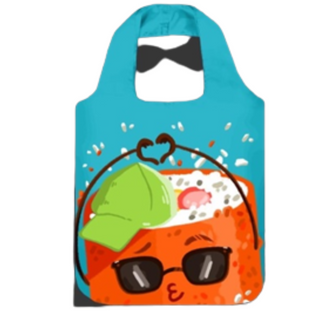 SAC People Reusable Bags. Cat & Sushi Collection