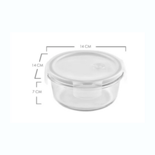 EZ Home Ideas Hestia Glass Round Baking Dish Microwave Safe Leak Proof Glass Food Storage Containers with Cover