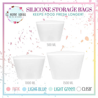 3 pc Set Silicone Storage Bags
