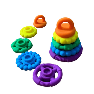 The Growing Brain PH Rainbow Silicone Stacker