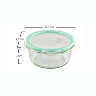 EZ Home Ideas Hestia Glass Round Baking Dish Microwave Safe Leak Proof Glass Food Storage Containers with Cover