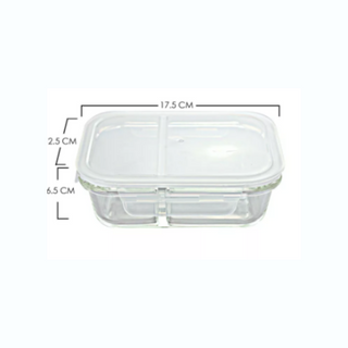EZ Home Ideas Iris Glass Baking Dish Microwave Safe Leak Proof with Division and Cover