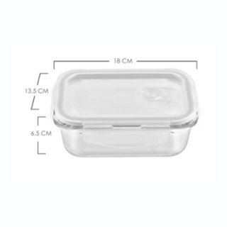 EZ Home Ideas Tyche Glass Rectangle Baking Dish Microwave Safe Leak Proof Glass Food Storage Containers With Cover