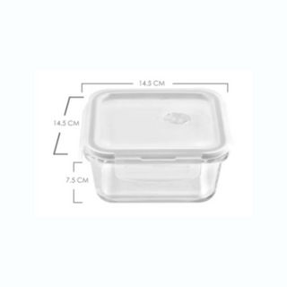 EZ Home Ideas Dia Glass Square Baking Dish Microwave Safe Leak Proof Glass Food Storage Containers With Cover