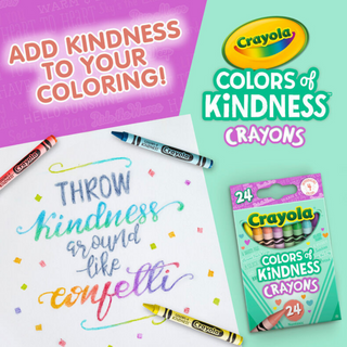 Crayola 24pcs COLOR OF KINDNESS CRAYONS