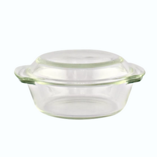 EZ Home Ideas Hera Glass Round Baking Dish Microwave Safe with Cover Glass Food Storage Container