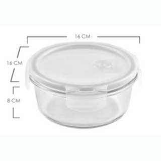 EZ Home Ideas Hestia Glass Round Baking Dish Microwave Safe Leak Proof Glass Food Storage Containers with Cover