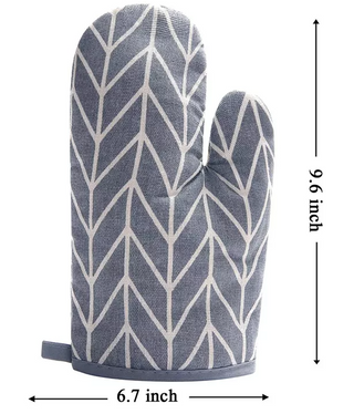 Printed Oven Cotton Mittens & Potholder Set