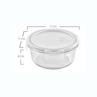 EZ Home Ideas Hestia Glass Round Baking Dish Microwave Safe Leak Proof Glass Food Storage Containers with Cover