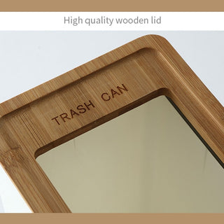 Nordic Style White + Wooden Lid Trash Bin 7L & 9L