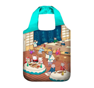 SAC People Reusable Bags. Cat & Sushi Collection